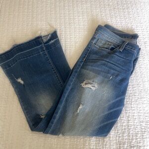 Flying monkey stretch denim distressed jeans Sz 28